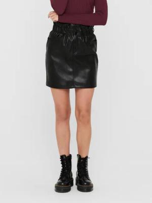 ONLY Rock aus Kunstleder 15206801 Schwarz Regular Fit