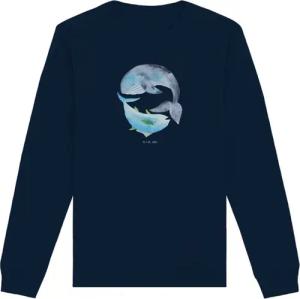 Mr. & Mrs. Panda Longpullover Walfisch Thunfisch Größe XS - French Navy - Geschenk, Pullover, Witz, (1-tlg) Einzigartige Designs