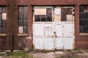 Papermoon Fototapete "VINTAGE GARAGE-ZIEGELWAND STEINWAND STRUKTUR NEW YORK"