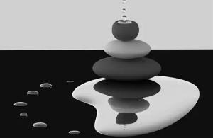 Papermoon Fototapete "Photo-Art ANTONYUS BUNJAMIN (ABE), BALANCE STEINE"
