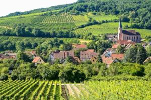 Papermoon Fototapete "Dorf in Landschaft"