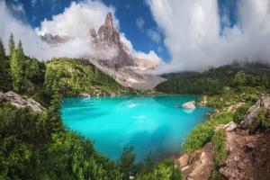 Papermoon Fototapete "Photo-Art JEAN CLAUDE CASTOR, VENETIEN - LAGO DI SORAPIS PANORAMA"