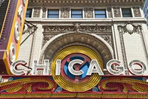 Papermoon Fototapete "CHICAGO-ALTSTADT NEW YORK LAS VESGAS VINTAGE SCHILD XXL"