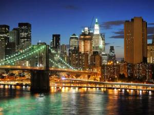Papermoon Fototapete "New York bei nacht"