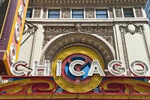 Papermoon Fototapete "CHICAGO-ALTSTADT NEW YORK LAS VESGAS VINTAGE SCHILD XXL"