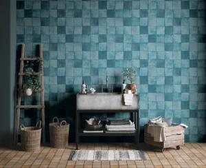 Marburg Fototapete "Tile", matt, moderne Tapete für Wohnzimmer Schlafzimmer Küche