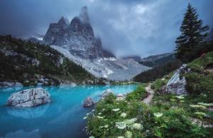 Papermoon Fototapete "Photo-Art JEAN CLAUDE CASTOR, VENETIEN - LAGO DI SORAPIS PANORAMA"