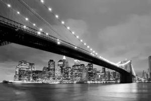 Papermoon Fototapete "New York Brücke Schwarz & Weiß"