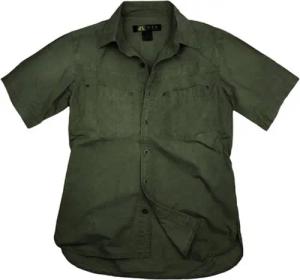 Outbacker Outdoorhemd Safari Herrenhemd mit Metall-Knöpfen, Halbarm mit Knopfleiste- Größe X