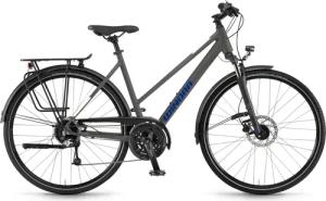 Winora Domingo 27, 27 Gang Kettenschaltung, Damenfahrrad, Trapez, Modell 2023, 28 Zoll 52 cm microchip grey matt