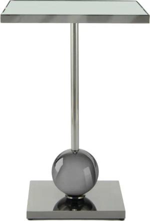 Kayoom Beistelltisch "Leva 125, Ablagefläche für Deko, Edelstahlgestell, Spiegelglasplatte", (1 St.), modern, stabil, edel, modern, Edelstahlgestell