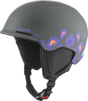 Alpina Brix Jr. Kinder Skihelm (48-52 cm, 36 midnight/grey leo matt)