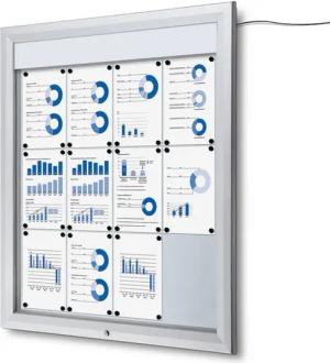 Showdown Displays Hängevitrine Showdown Displays Schaukasten Premium für Außen - 12x DIN A4 - LED (1-St)