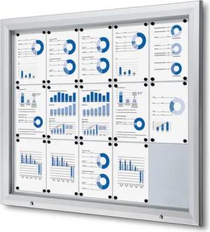 Showdown Displays Hängevitrine Showdown Displays Schaukasten Premium für Außen - 15x DIN A4 (1-St)