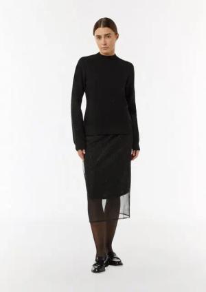 Comma Maxirock Mesh-Rock mit Metallic-Effekt und kurzem Futter