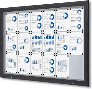 Showdown Displays Hängevitrine Showdown Displays Schaukasten Premium für Außen - 18x DIN A4 - Grau (1-St)