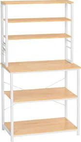 VASAGLE Küchen-Organizer hellbraun 80,0 x 40,0 x 167,0 cm