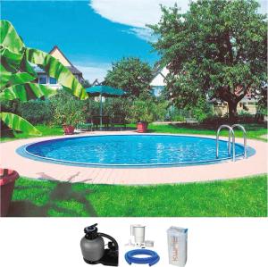 KWAD Rundpool "PALMA inkl. Dämmung Protector zum Volleinbau", (Set, 5 tlg.), 5-tlg., mit Foliensack 0,6mm