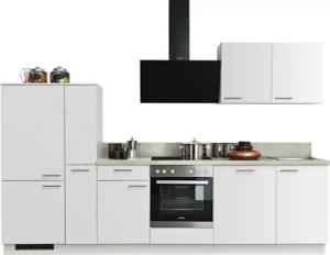 KOCHSTATION Küchenzeile "KS-Scafa, vormontiert, mit höhenverstellbaren Füßen", vormontiert, wahlweise mit E-Geräten, mit Soft-Close, Breite 310 cm