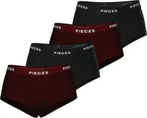 pieces Hipster "PCLOGO LADY 4 PACK SOLID NOOS BC", (Packung, 4 St., 4er-Pack)