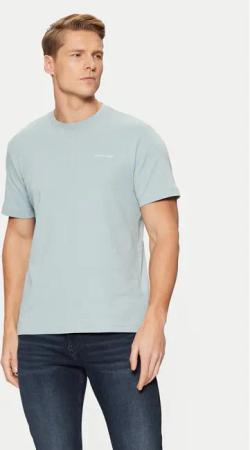 Calvin Klein T-Shirt Micro Logo Interlock T-Shirt K10K109894 Blau Regular Fit