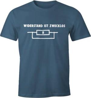 MoonWorks Print-Shirt Widerstand ist zwecklos Shirt Herren T-Shirt mit Print