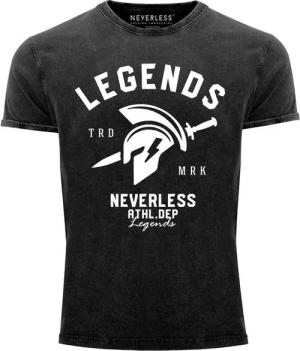 Neverless Print-Shirt Cooles Angesagtes Herren T-Shirt Vintage Shirt Sparta Gym Athletics mit Print