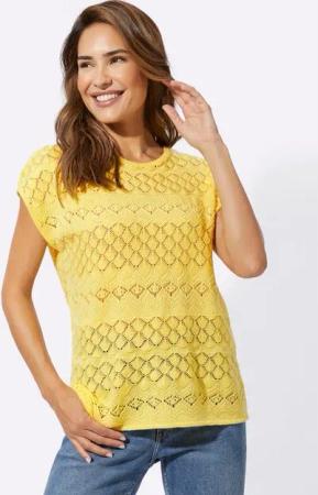 Sieh an! Strickpullover Kurzarmpullover