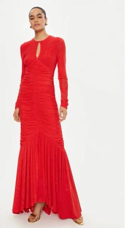 ROTATE Abendkleid 114439 Rot Regular Fit