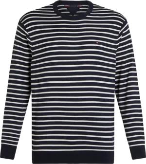 Tommy Hilfiger Bequemer Baumwoll-Pullover mit Ringelstreifen und O-Neck