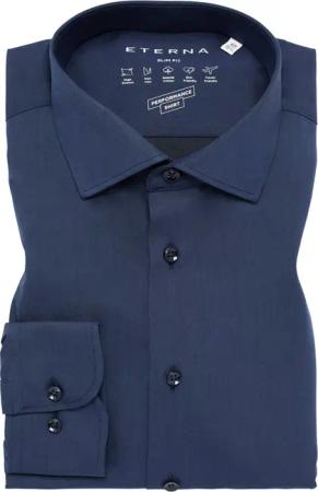 SLIM FIT Performance Shirt in navy unifarben