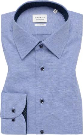 MODERN FIT Hemd in royal blau strukturiert