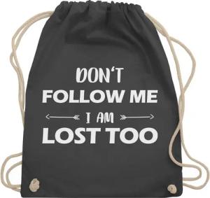 Shirtracer Turnbeutel Don't follow me I am lost too - Pfeile, Stoffbeutel Festival Outfit