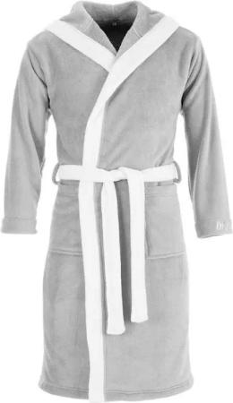 Di Ficchiano Bademantel Di Ficchiano Herren Bademantel MONZA mit Kapuze, wadenlang, Polyester, Weitenverstellung, Bindegürtel