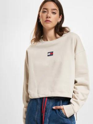 Tommy Jeans Boxy Crop Badge Drawstring Sweater