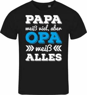deinshirt Print-Shirt Herren T-Shirt Papa weiß viel aber Opa weiß alles Funshirt mit Motiv