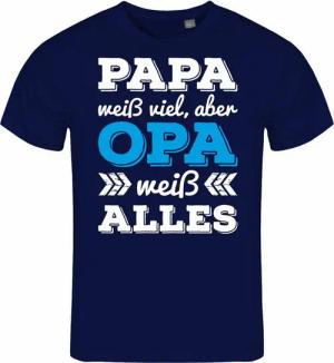 deinshirt Print-Shirt Herren T-Shirt Papa weiß viel aber Opa weiß alles Funshirt mit Motiv