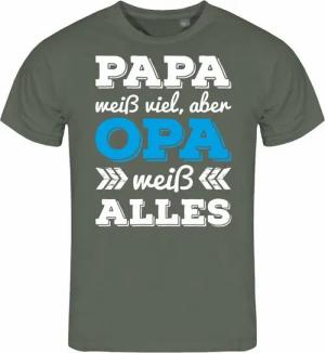 deinshirt Print-Shirt Herren T-Shirt Papa weiß viel aber Opa weiß alles Funshirt mit Motiv