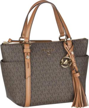 Michael Kors Sullivan Small Conv TZ Tote MK Signature in Braun (6.6 Liter), Handtasche
