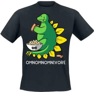 Goodie Two Sleeves T-Shirt - OMNOMNOMNIVORE - M bis 3XL - für Männer - Größe XXL - schwarz