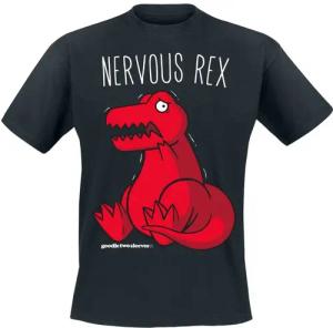 Goodie Two Sleeves T-Shirt - Nervous Rex - M bis 3XL - für Männer - Größe XL - schwarz