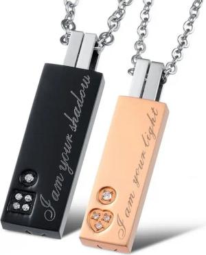 Schmuck-Elfe Partnerkette Licht & Schatten (Set), 4tlg. Set