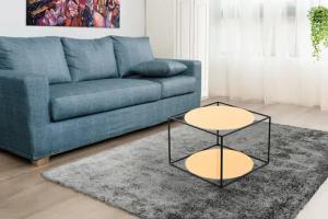 Kayoom Beistelltisch "Cody, Beistelltisch in Würfelform, offenes, modernes Design", (1 St.), moderne Kubusform mit runden Ablageflächen aus Glas