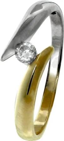GoldDream Goldring GoldDream Gold Ring Bicolor Zirkonia, Damen Ring Echtgold, 333er Gelbgold gold, weißgold, Bicolor