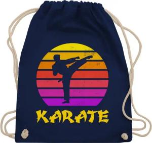 Shirtracer Turnbeutel Karate Retro Sonne, Kinder Sport Kleidung