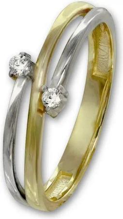 GoldDream Goldring GoldDream Gold Ring Boho zweifarbig, Damen Ring Echtgold, 333er Gelbgold gold, weißgold Boho