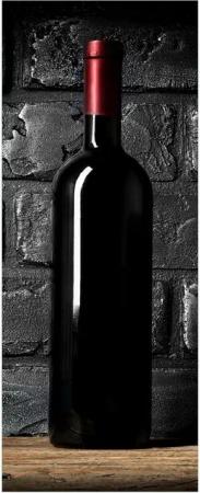 Wallario Memoboard Rotwein-Flasche am Abend