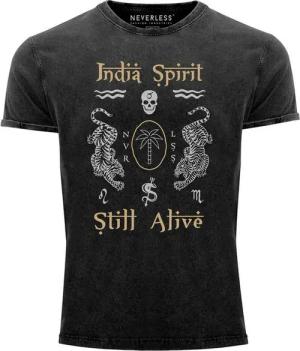 Neverless Print-Shirt Neverless® Herren T-Shirt Vintage Shirt Printshirt Tiger Motiv mit Print