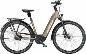 KTM MACINA CITY P610 RT (625 Wh), 5 Gang Kettenschaltung, Damenfahrrad, Deep, Modell 2023, 28 Zoll 56 cm oak matt (champagne+orange)