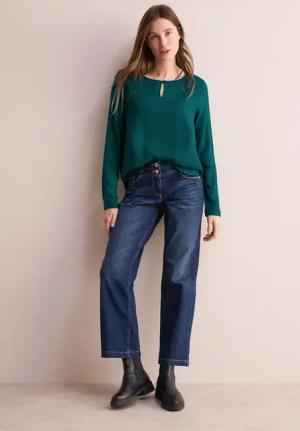 Cecil Damen Bluse in Unifarbe in Grün, Gr: XL